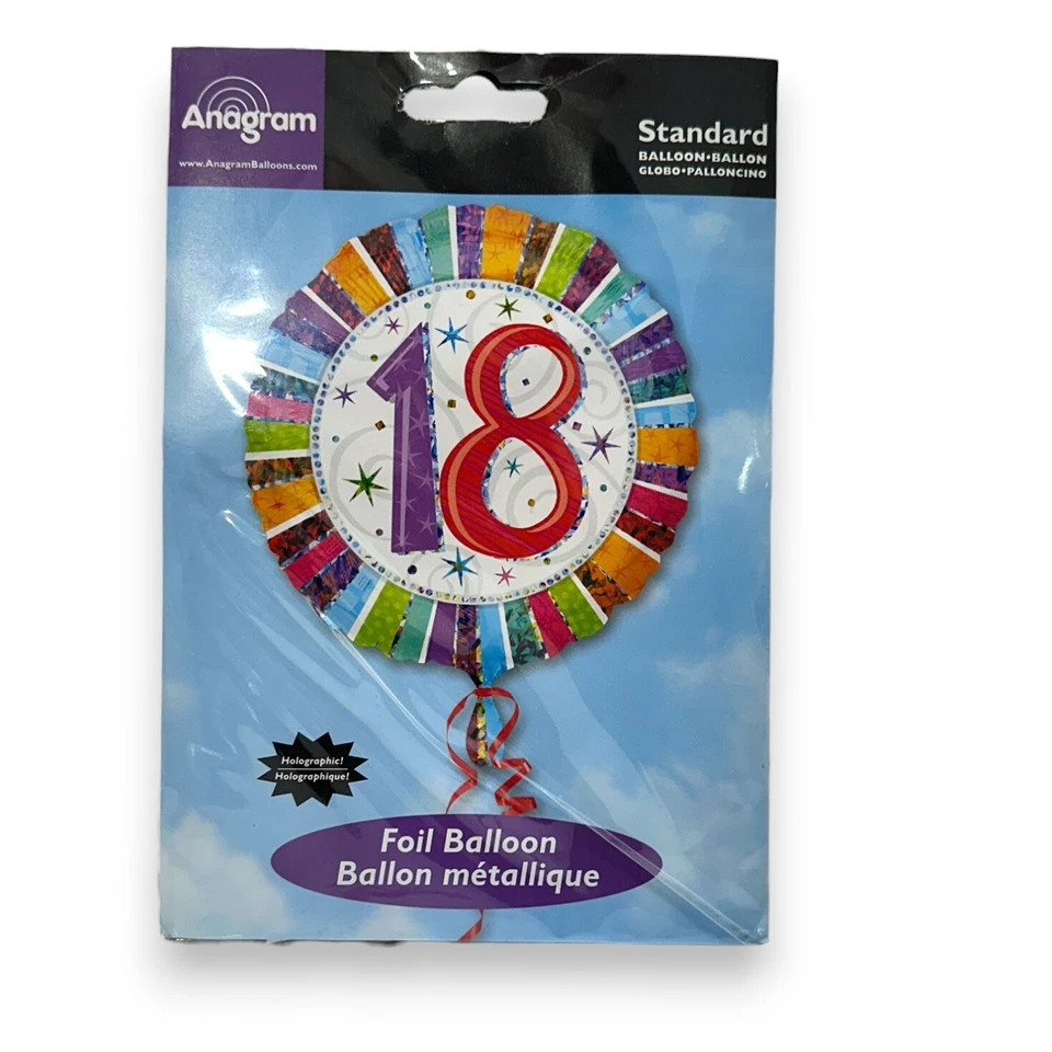 Amscan 1606701 18º aniversário colorido explosão padrão - Imagem 4 de 4