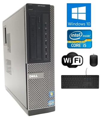 Dell Desktop Computer PC Intel Core i5 Windows 10- 240GB SSD, 16gb Memory, Wifi