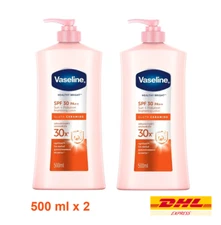 2 x Vaseline Body Lotion Healthy White SPF 30 PA++ Whitening Moisturizer 480 ml