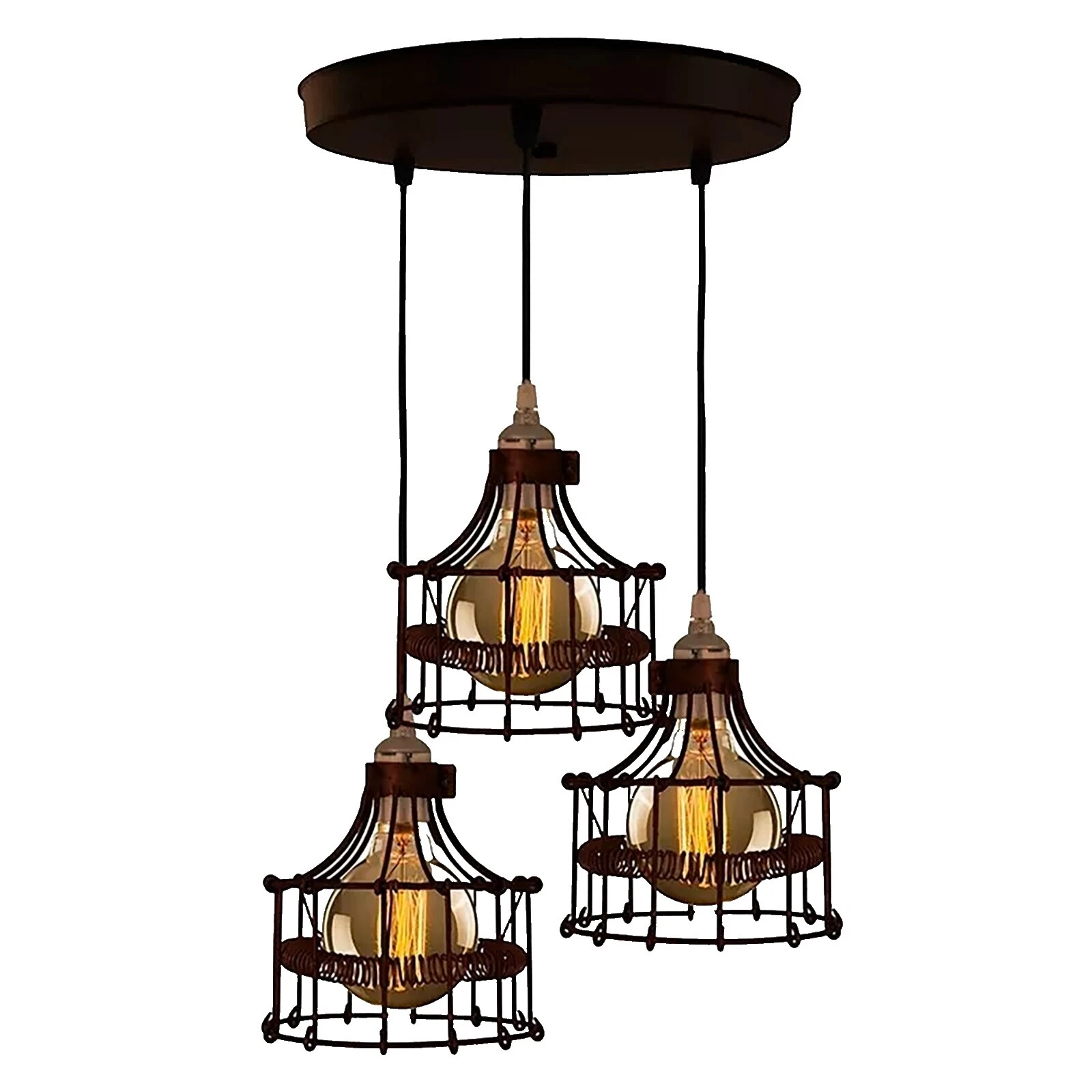 Brown Corded Chandeliers & Ceiling Fixtures