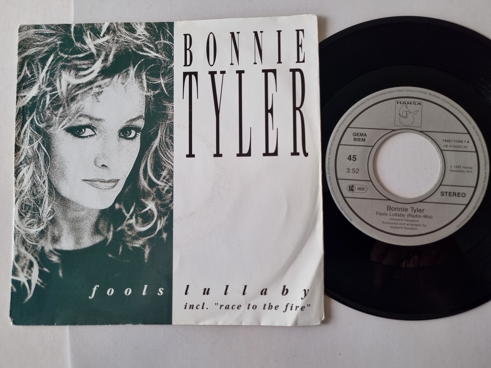 Bonnie Tyler - Fools lullaby (Radio Mix) 7'' Vinyl Germany