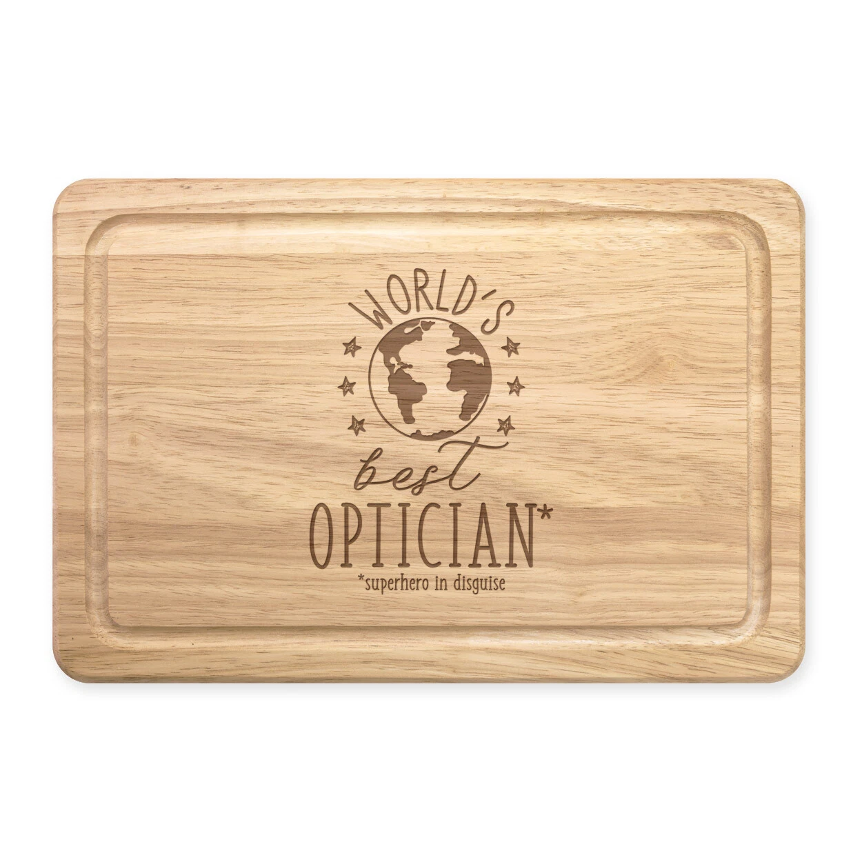 World's Best Rectangular Optics Cutting Board Funny Joke Favourite