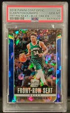 2018-19 Contenders Optic GIANNIS ANTETOKOUNMPO Front Row Seat Blue #5 PSA 10 GEM