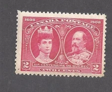 Canada # 98-1 MINT NH 1908 2c CARMINE QUEBEC TERCENTENARY BS30527
