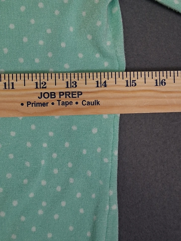 Maurices v-образным вырезом вискозы кардиган верхний новом зеленый белый в горошек печати женщин Sz M - Изображение 4 из 4