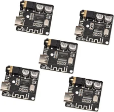 5PCS Audio Receiver Module, Type-C BT5.0 Stereo Audio Amplifier 3.7-5V MP3 Decod