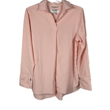 Coolibar Women's Long Sleeve V-Neck Upf 50 Orange & White Stripes Size Medium