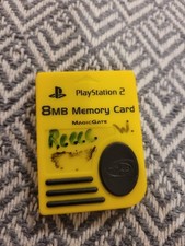 Vintage Playstation 2 PS2 8 MB Memory Card Magic Gate Yellow