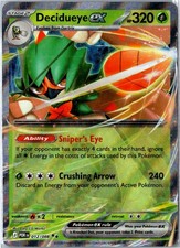 Carta Pokemon - Decidueye ex ordine perfetto 012/088 2026 doppia rara quasi nuova