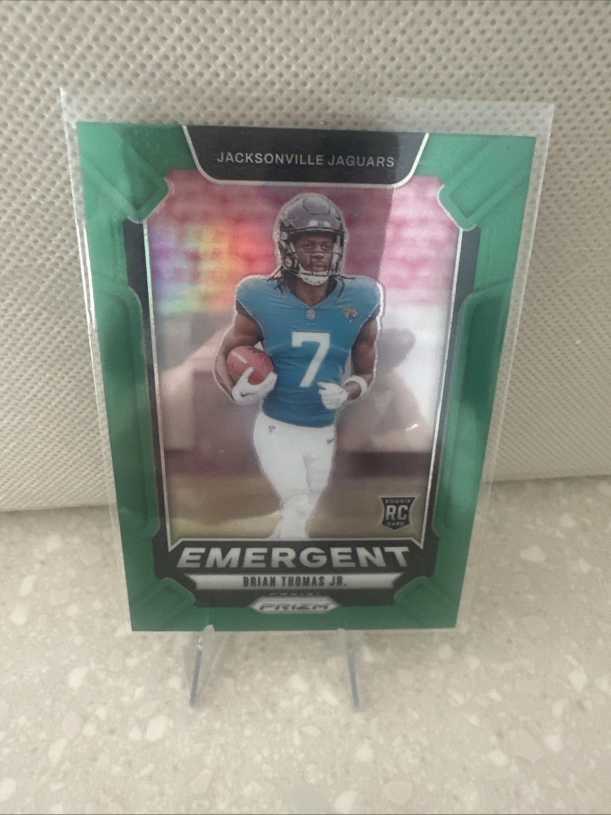 2024 Panini Prizm - Emergent Brian Thomas Jr. #12 Green Prizm (RC)
