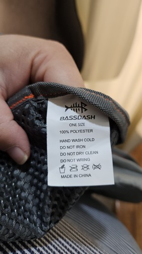 NWT Bassdash Fishing Vest OSFA Gray With Orange Multiple Pockets And Drink Spot - Picture 10 of 10