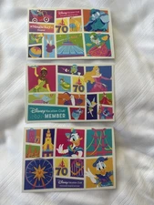 Set Of 3 Disneyland Disney Vacation Club Member 70th Anniversary Postcards DVC