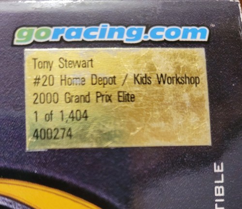 Tony Stewart #20 2000 Home Depot Kids Workshop 1/24 Elite NASCAR Diecast - Picture 7 of 7