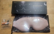3D Sleep Mask Zero Eye Pressure Pink Adjustable Travel Eye Mask NEW