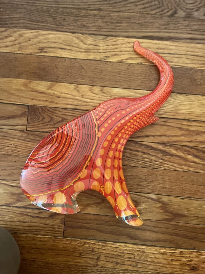 Abraham Palatnik -Brazil Mid Century Lucite Acrylic Elephant Op Art Sculpture - Image 4 of 4