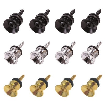 12Pcs Guitar Strap Locks Set, Metal Guitar Strap Buttons Lock, 3 Color Guitar St