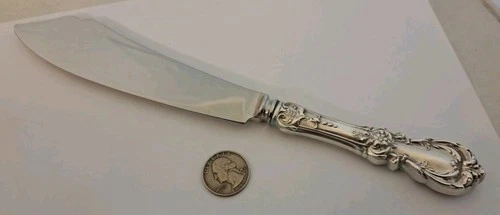 Reed & Barton BURGUNDY Sterling Silver H/H CAKE SERVING KNIFE 10.5" Crisp