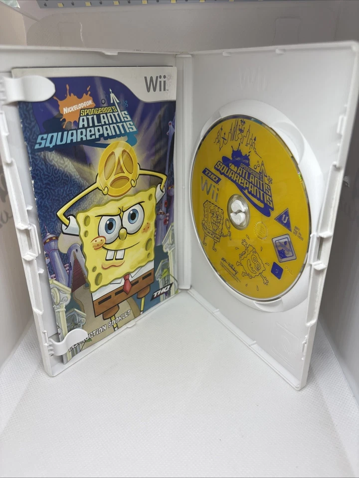 Bob Esponja Atlantis SquarePantis (Nintendo Wii, 2007) - CIB, Completo con Manual Foto 2 de 3