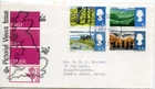 1966 LANDSCAPES ORD. GREAT BRITAIN QE2 PHILART ILLUS. FDC LEWES FDI PMK vgc
