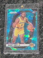 2024-25 Prizm Basketball Bronny James Jr Teal Cracked Ice /225 RC Lakers #243