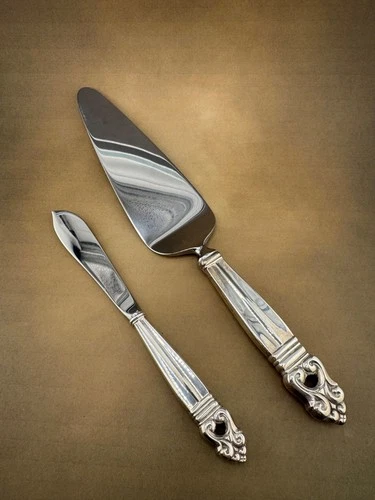 Royal Danish Sterling Silver by International 2 Piece Set Pie/Cake and Butter
