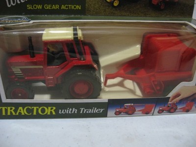 Speedrive Die Cast Metal Red Tractor With Trailer #3181-4