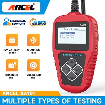 ANCEL BA101 Car Battery Test Tool 12V 100-2000 CCA Digital Charging Analyzer