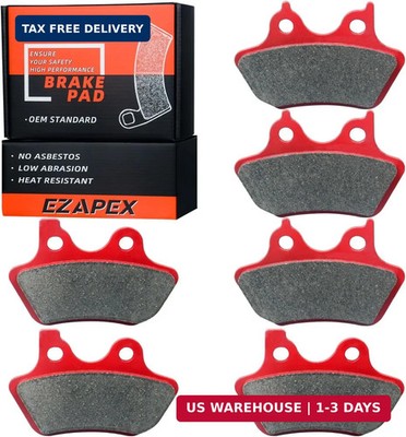 Brake Pads Front and Rear Compatible with 2000-2007 Harley Davidson Electra Glid