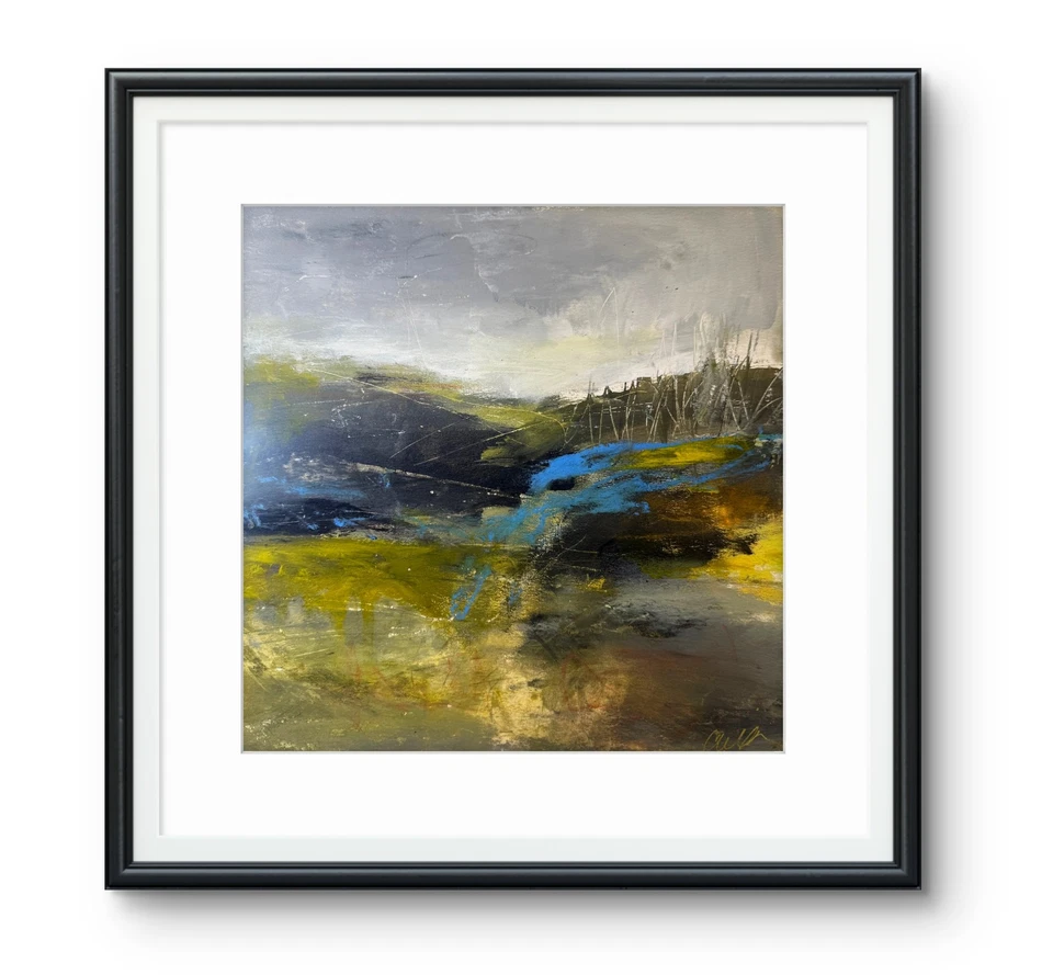 原版风景 3 抽象绘画画廊纸 12x12 签名 — 第 4/4 张图片