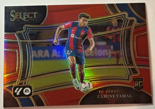 Lamine Yamal 2023-24 Panini Select La Liga  RC Field Level Red / Blue Col Match
