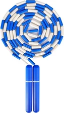 Jump Rope Segmented Soft Beaded Skipping Adjustable Tangle Free 1PC-Blue 