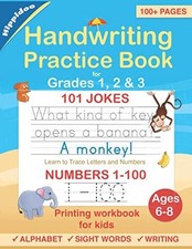 Handwriting Practice Book for Kids Ages 6-10 : Printing workbook for Grades 1, 2