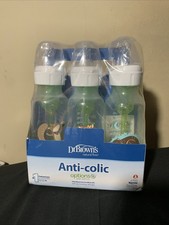 Dr. Brown's Natural Flow Anti-Colic Options Narrow Baby Bottles 8oz 6 Pack