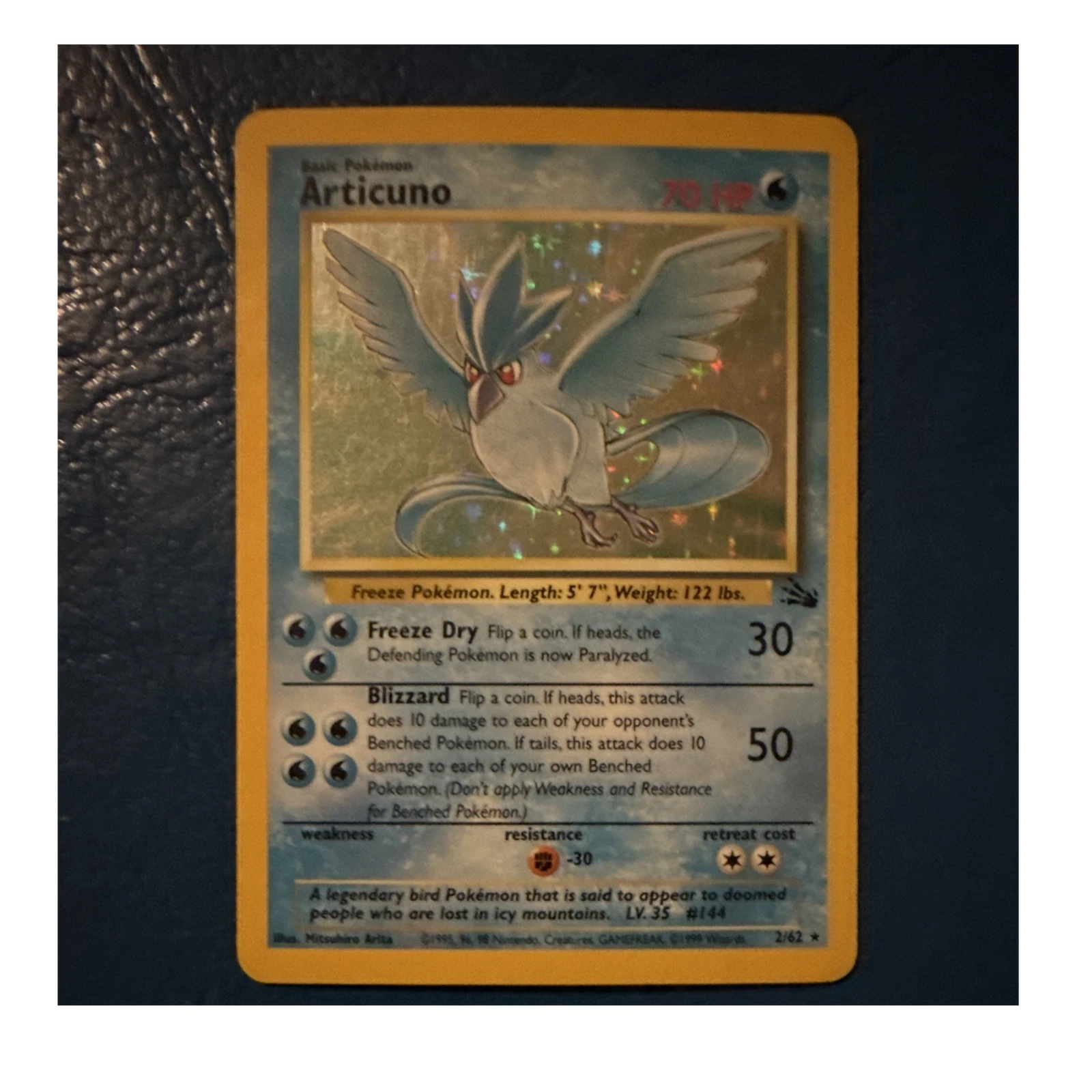 Wizards of the Coast Articuno 2/62 Fossil Holo Rare 70HP Unlimited English