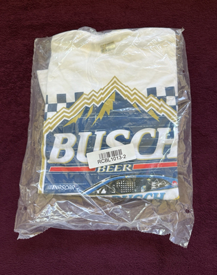 #ad Trackhouse Racing Busch Beer Cold and Smooth NASCAR White Shirt Size M $19.99