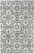 5x7 Rizzy Rugs Ivory Floral Faded Mirrored Area Rug MRX102 - Aprx 5' x 7' 6"