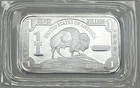 1 TROY oz .999 FINE PURE SILVER AMERICAN BUFFALO BAR USA 2008 SEALED -BI73