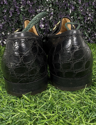 Gucci Black Crocodile Horsebit Loafers – Authentic Exotic Leather – Italy Gucci Crocodile Loafer Horsebit Men main image 2