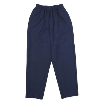 ALFRED DUNNER Femmes Classique Bleu Marine Pantalon W22 L27 Taille Élastique Uni - Photo 1/4