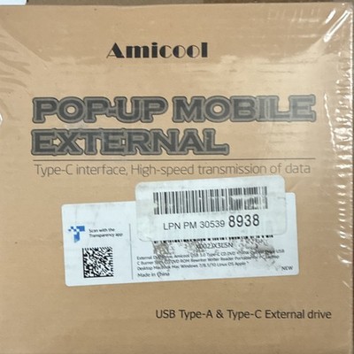 Amicool External Drive BT686 USB 3.0 Type-A Type-C Hot Plug Tray-loading