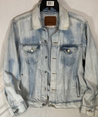 Levi's Premium Trucker Jacket Vintage Fit Size L Denim Light Wash