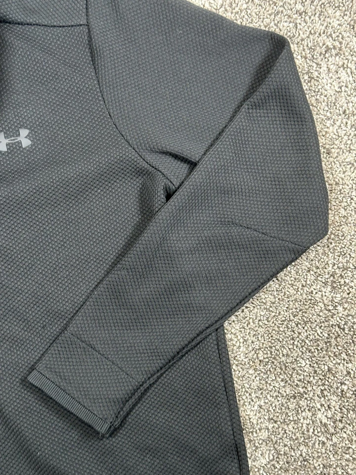 Suéter polar Under Armour Golf negro para hombre talla L ColdGear 1/4 a presión Foto 4 de 4