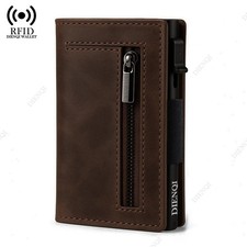 Men Wallet Rfid Blocking Credit Card Holder Luxury Pop Up Slim Thin Minimalist W