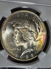 1923 $1 Peace Dollar NGC MS64 Toned