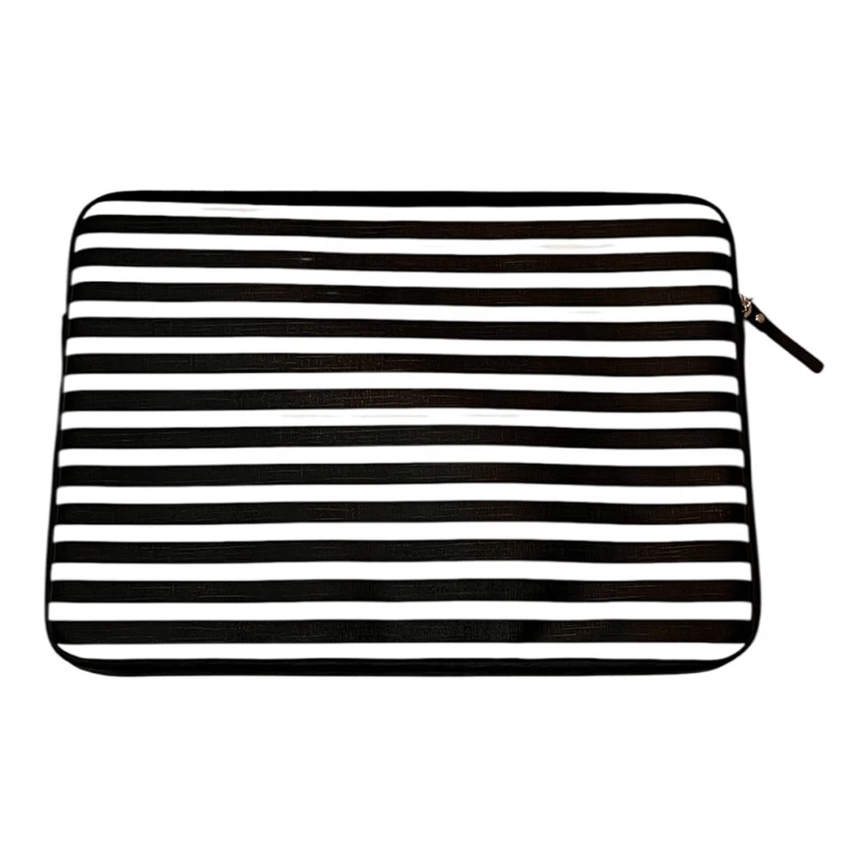 Funda acolchada a rayas para tableta/portátil/notebook Kate Spade en blanco y negro Foto 2 de 4