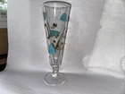 VTG Federal Glass Atomic Boomerang Amoeba Pilsner Gold & Turquoise MCM