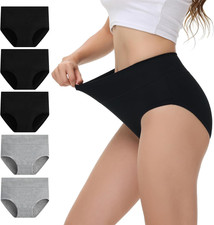 Mutande Donna Cotone Vita Alta Slip Pacco Da 5 Intimo Culotte Donna Mutandine El