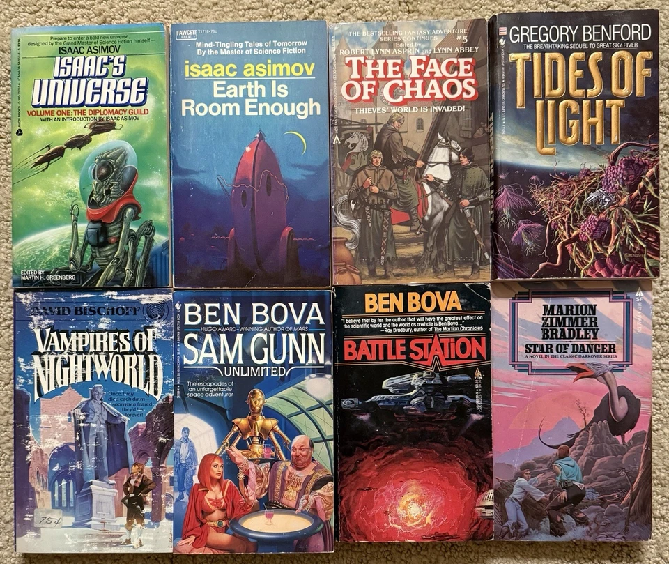 MIXED LOT OF 45 VINTAGE SCIENCE FICTION / FANTASY PAPERBACKS - AUTHORS A - G Foto 4 de 4