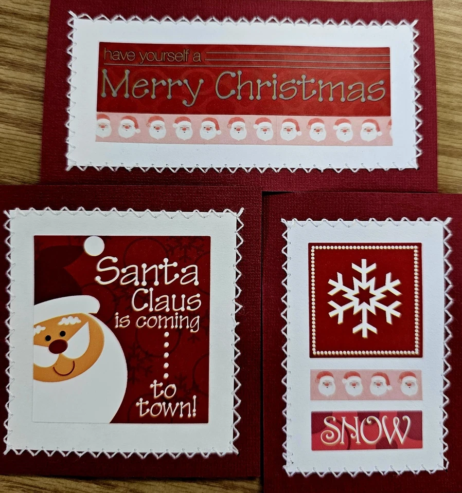 Juego de página/estera cosida prefabricada para álbum de recortes - 5 piezas: Feliz Navidad Foto 2 de 3