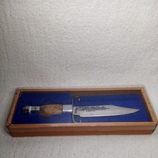 J. Bowie Wood Handle Fixed Blade Hunting Knife